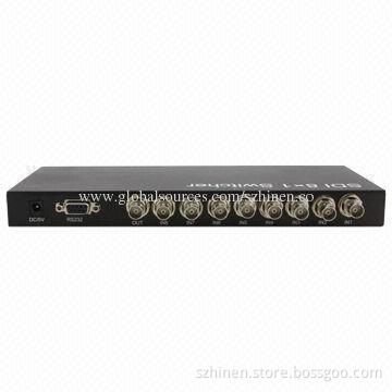 3G SDI 8 x 1 Switcher, 270Mbps-2.97Gbps Data Rates